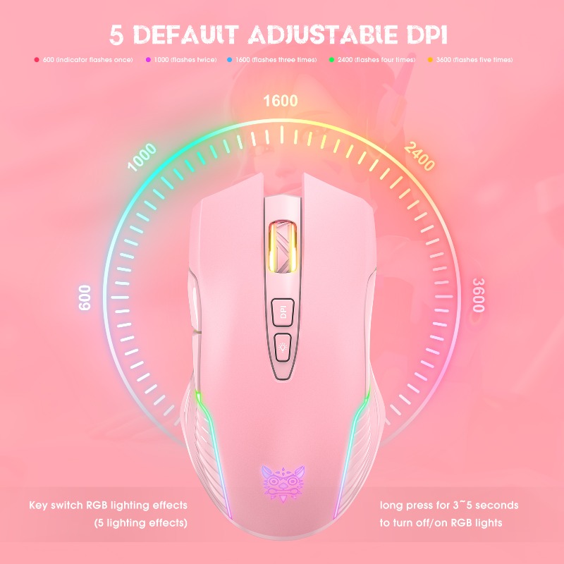 ONIKUMA CW905 무선/유선 게이밍 마우스 36 - Pc Gaming Pink 리뷰 및 가격