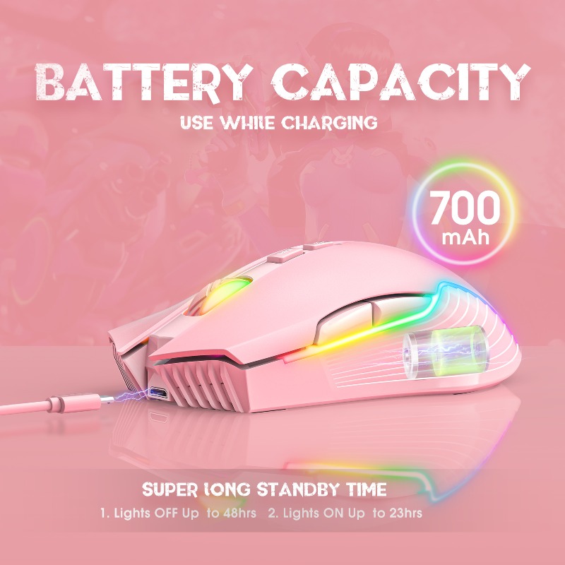 ONIKUMA CW905 무선/유선 게이밍 마우스 36 - Pc Gaming Pink 리뷰 및 가격