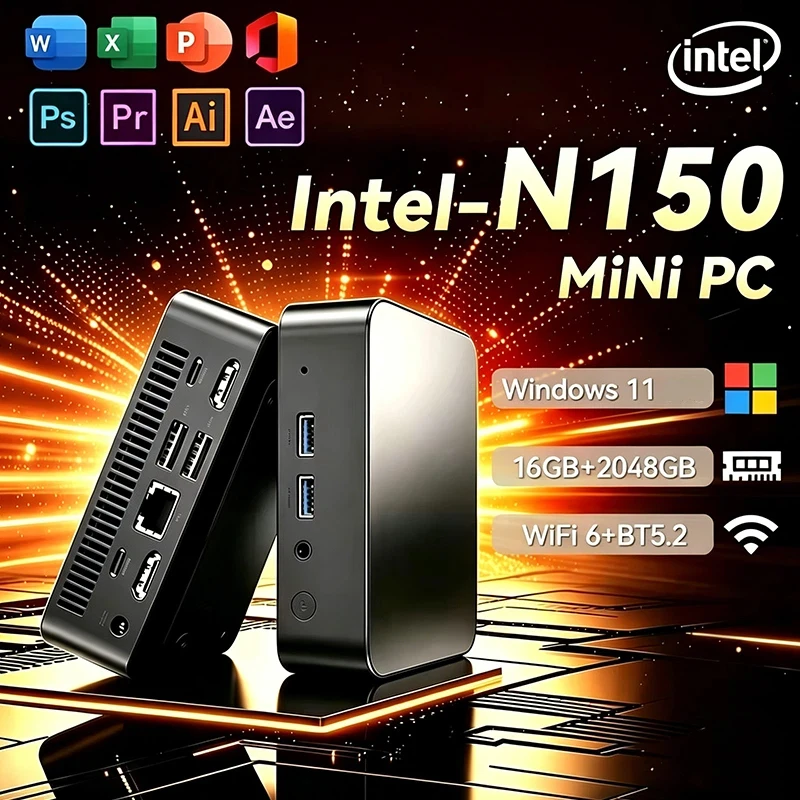 새로운 미니 PC 윈도우 11 인텔 N150 16GB  - Pc Gaming Intel 리뷰 및 가격
